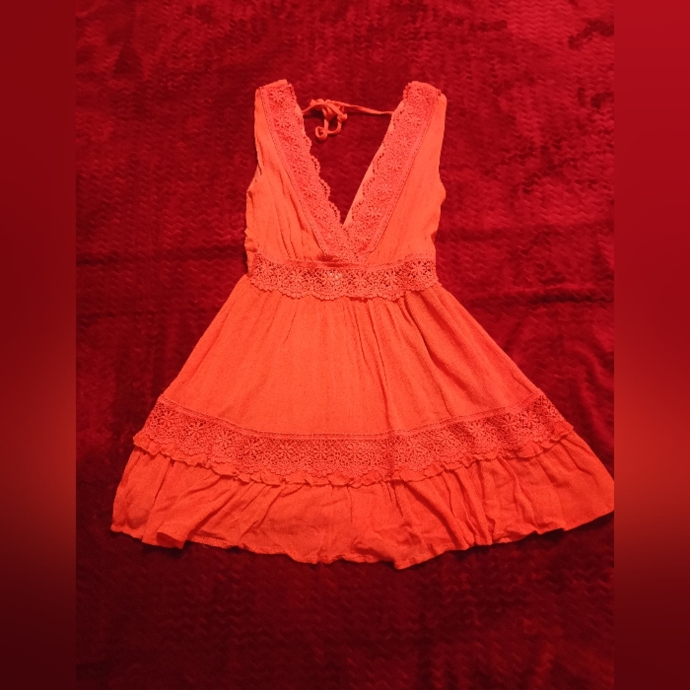 HYFVE Coral Lace Accent Dress